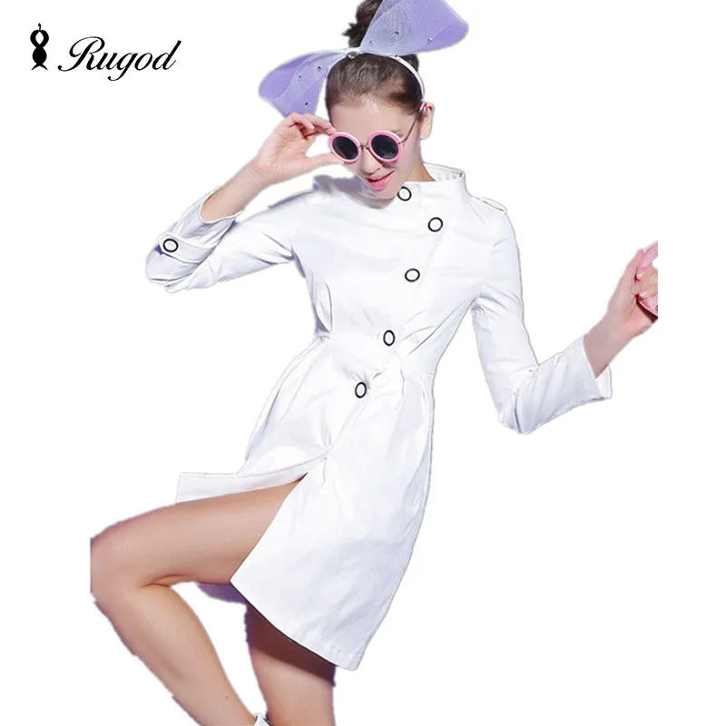 Winter Trench Coat 2017 Hot Sale White Womens Coat Classic Slim Coats