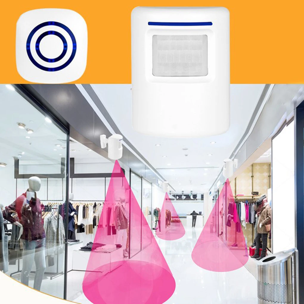 

Wireless Doorbell with 2 Transmitter Remote Control Intelligent Home Office Door Bell