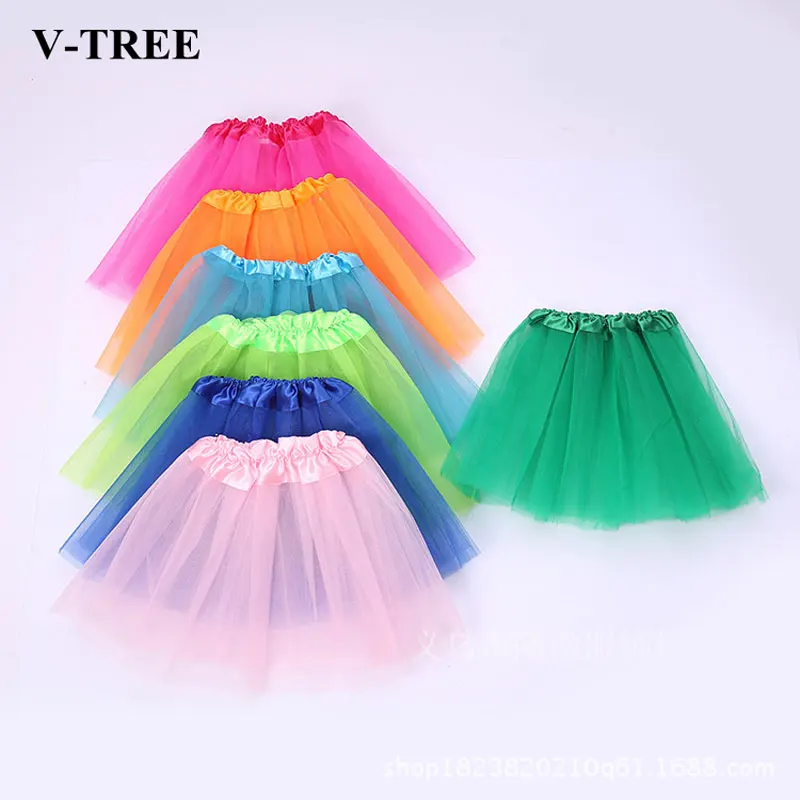 

Girls Tutu Skirt Kids Princess Skirt Three-layer Princess Tutu Children Ballet Skirt Tulle Multicolor Dance Clothing