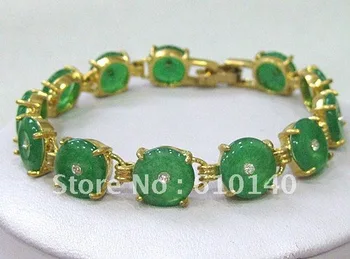 

3PCS bracelet natural green e bracelet 7.5 inch 76uu