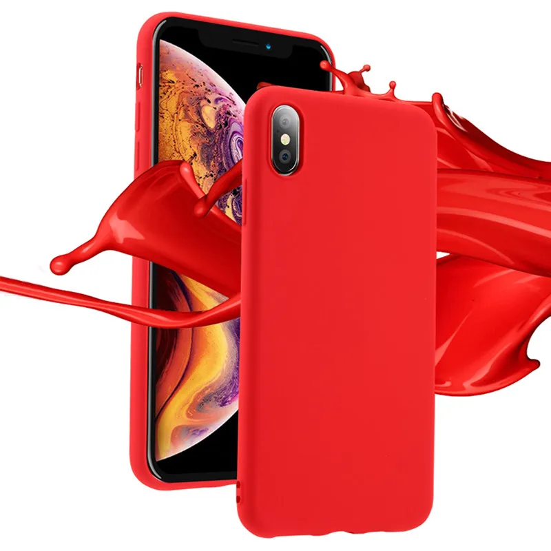 

For iPhone 11 Pro Max Cover Luxury Liquid Silicone Phone Back Case For iPhone 11 Xs MAX XR X 8 7 6S Plus Soft Gel Rubber Fundas