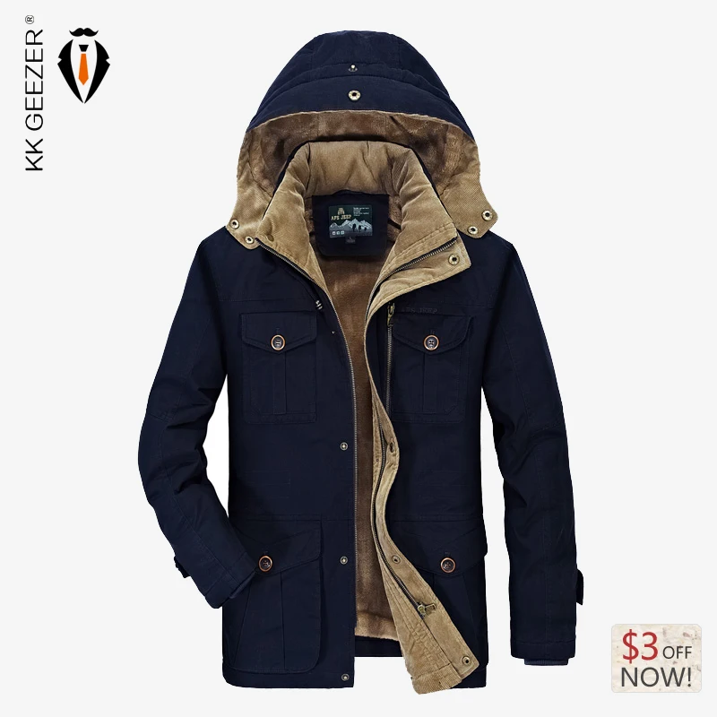 

2017 Winter Men Winter Jackets Thick Fleece Cotton Warm Cotton-Padded Coat Jacket Hooded Coat High Quality Parkas Plus Size 4XL