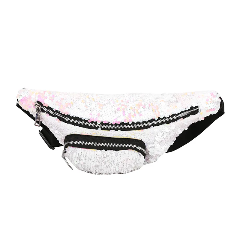 Новинка, голографическая поясная сумка для женщин и девушек, блестящая неоновая лазерная голограмма, поясная сумка, вечерние сумки на плечо для путешествий - Цвет: White-94