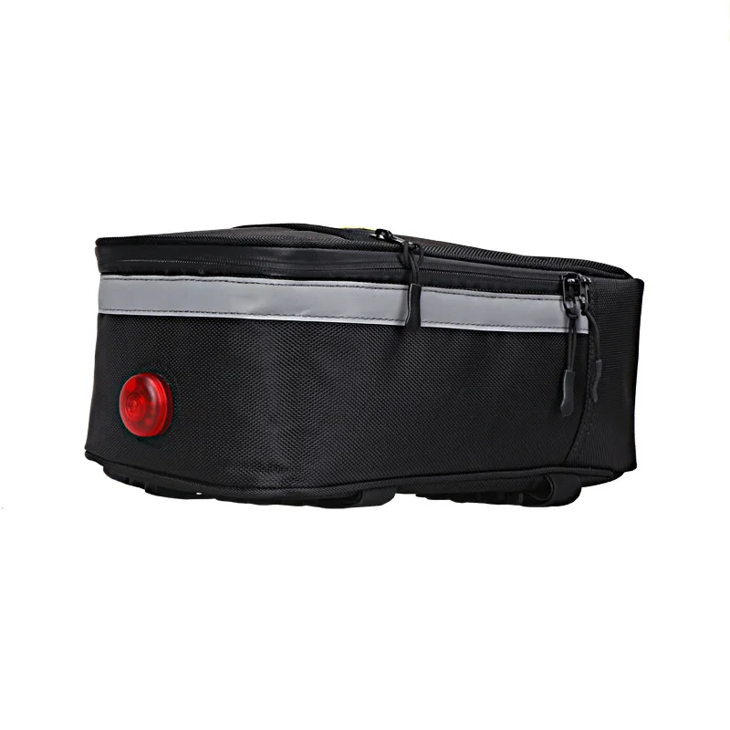 Flash Deal Bicycle Motorcycle Folding Rear Bags With Tail Light 4.5L Capacity Waterproof Back Seat Pouch Bag Riding Electric Car Tail Bags 22
