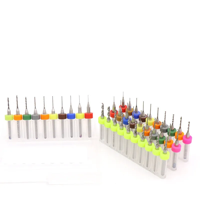 

Free shipping 10pcs/Set HighQuality Hard Alloy PCB Print Circuit Board Carbide Micro Drill Bits Tool 0.1 to 1mm for SMT CNC