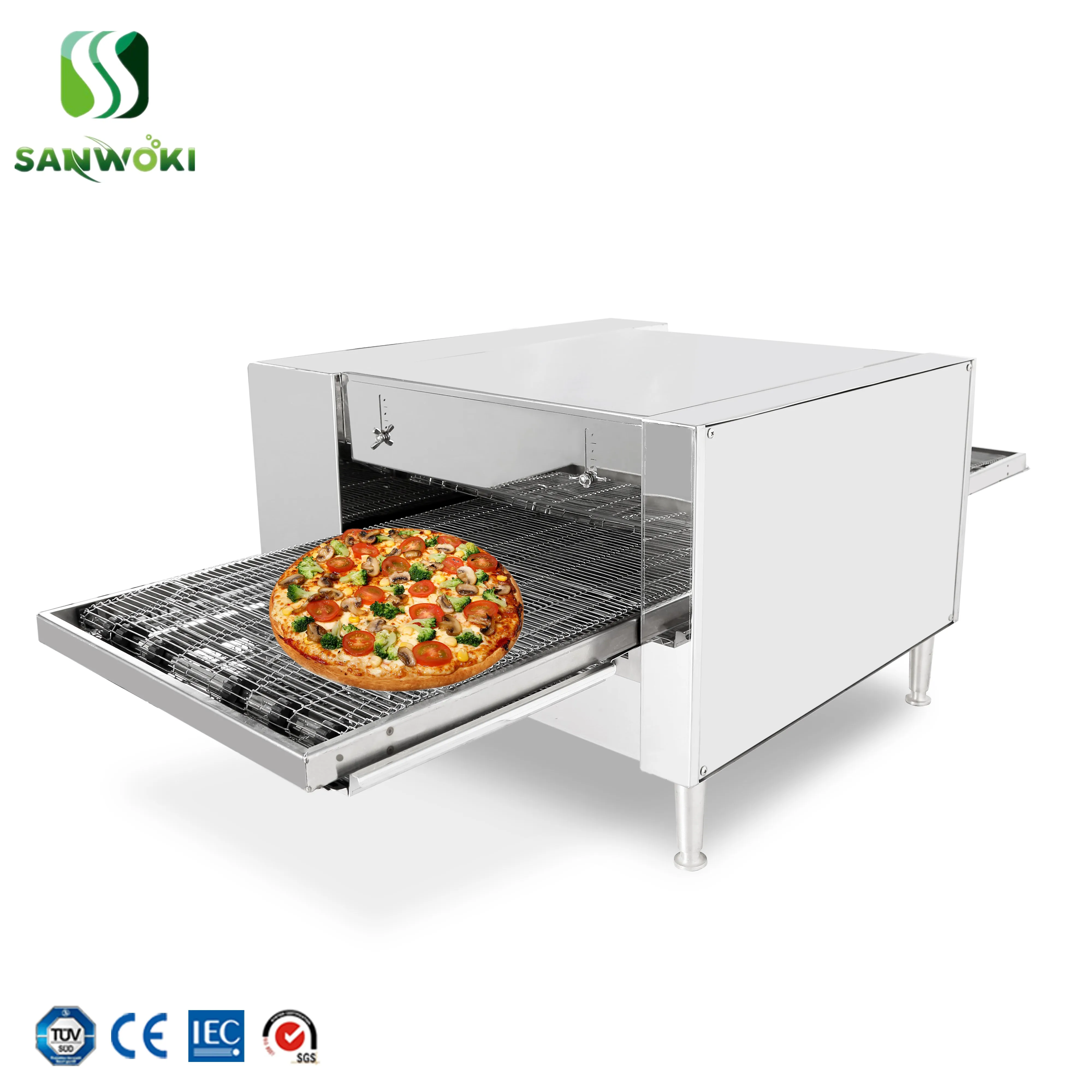 

pizza oven machine automatic pizza baking machine pizza oven conveyor machine With digital timer control