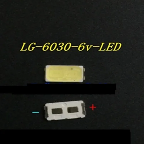 200Pieces/lot LEDs working for LG 6030 6V 0.5W 80MA repair LG LED strip Cold white light Lahore