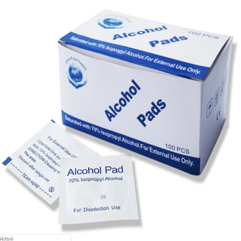 

100 Pcs/ Box of Alcohol Tablets Outdoor First Aid Disinfection Wipes Antiseptic Clean Home Cosmetics Disinfection