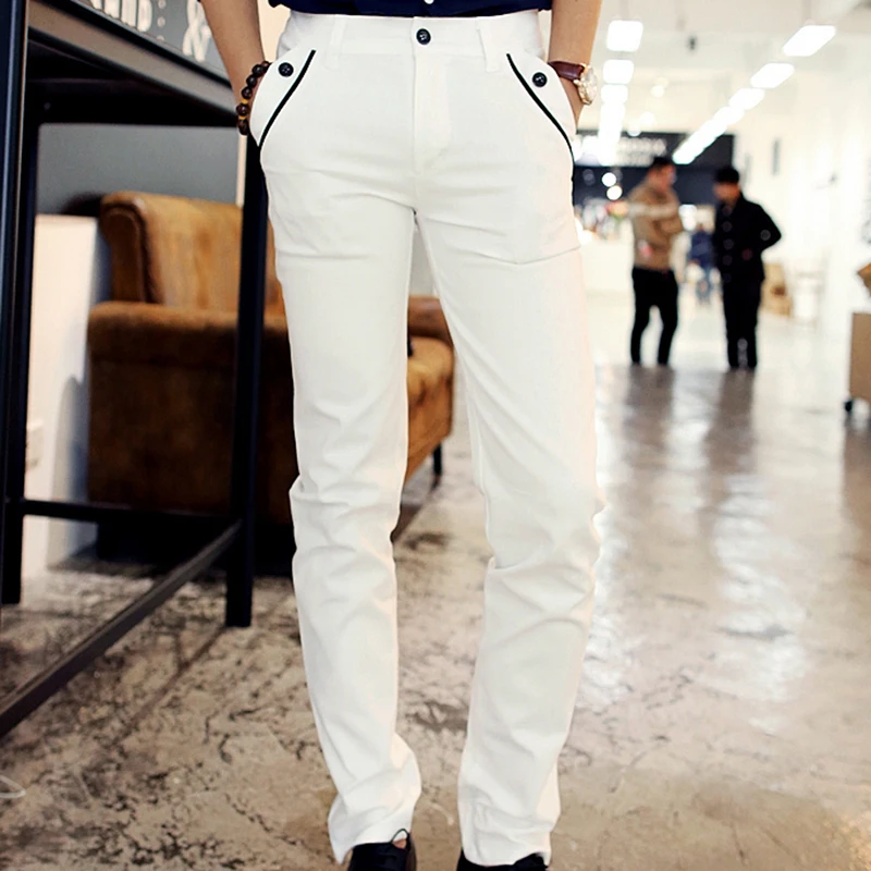 white pencil pants