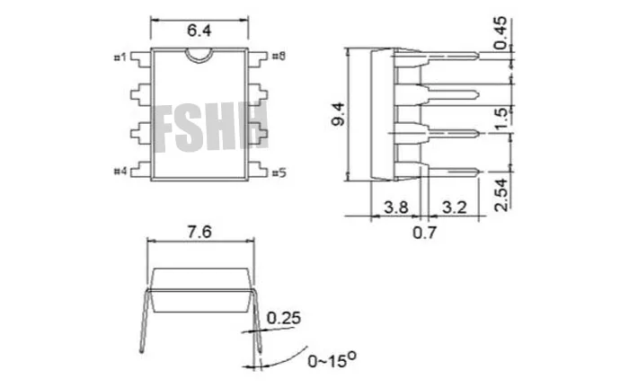 300-100-8 IC гнездо/IC Тесты гнездо DIP8 розетка/DIP-8 жиросжигатель-контактный разъем шаг = 2,54 мм ширина = 300mil 7,62 мм