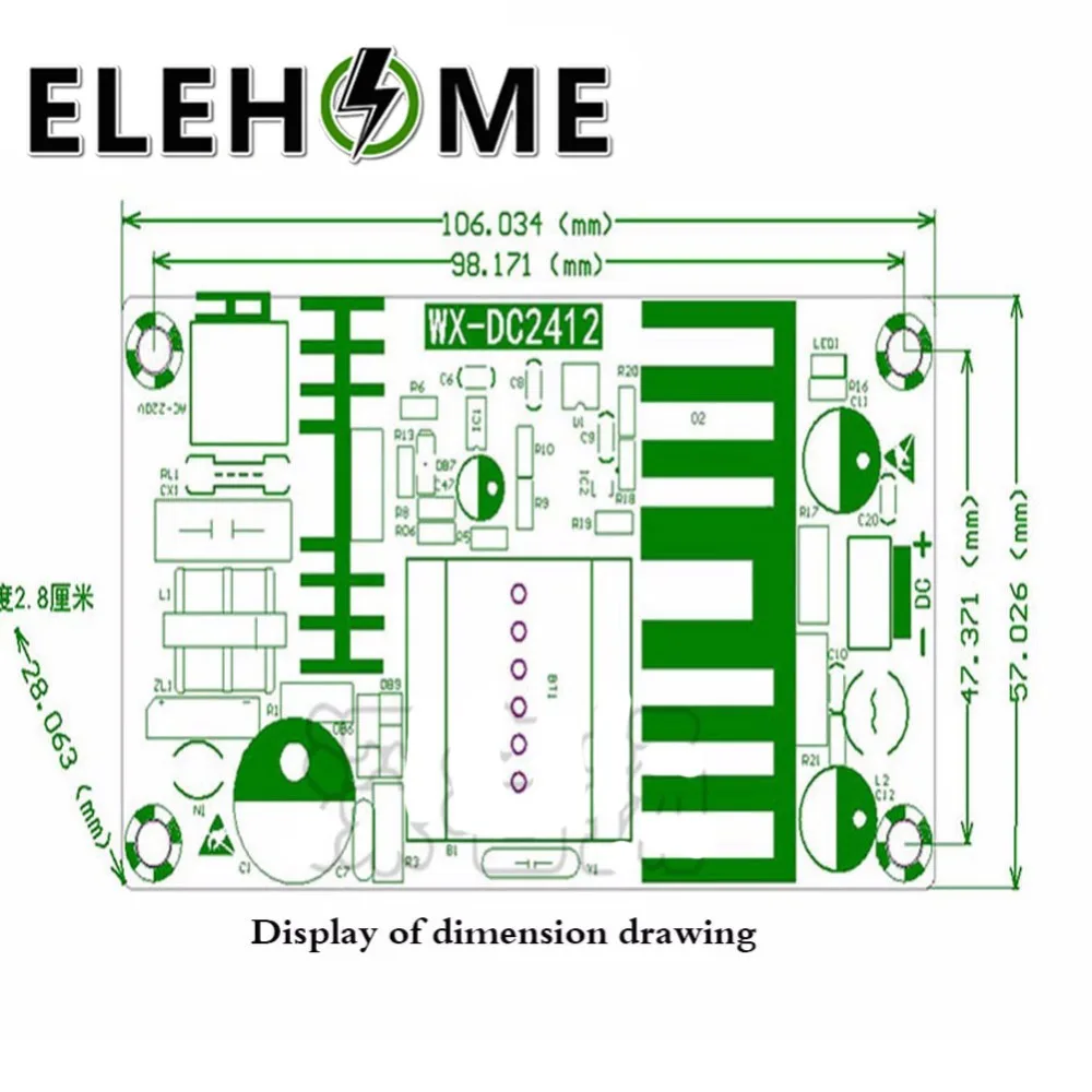 Модуль питания переменного тока 110 В 220 В в постоянный ток 24 В 6A AC-DC импульсный источник питания WX-DC2412 модуль питания постоянного тока XF25