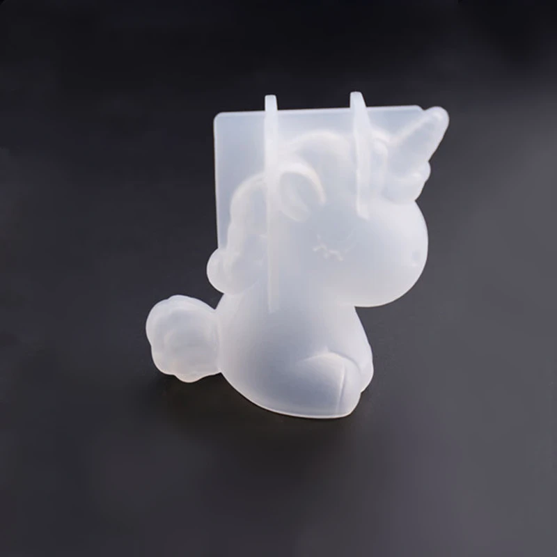 Unicorn-kitten-transparent-mirror-silicone-mold-DIY-fondant-mousse-mold-Decoration-mould (2)