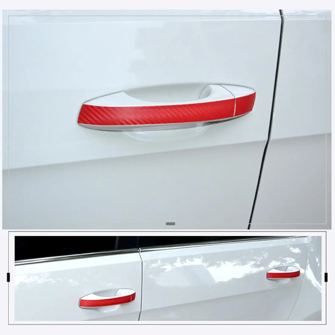 Car External Door Handle Carbon Fiber Sticker For Volkswagen Golf7 Golf