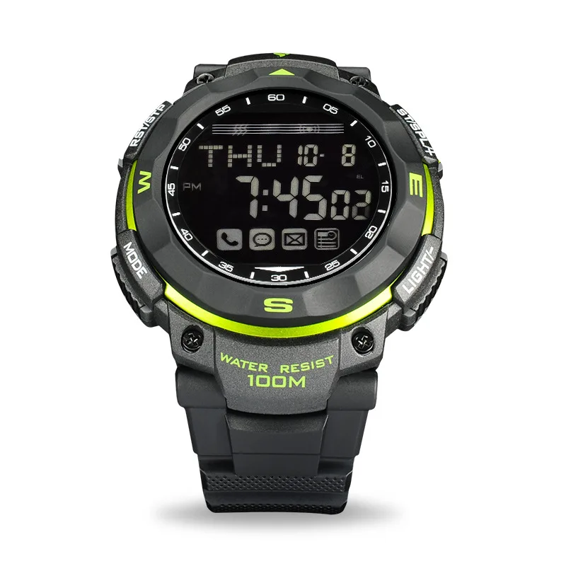 

Youngs PS1503 Bluetooth Outdoor Smart Watch Waterproof Message Remind Sync Call Find Phone SOS Pacer Wristwatch for Smartphone