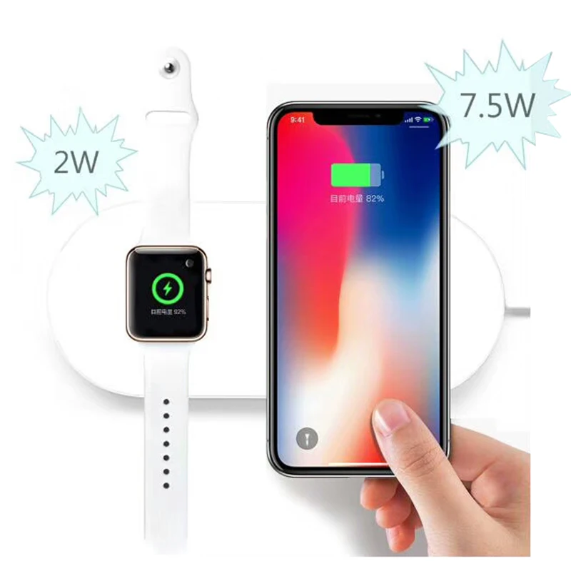 

2in1 Fast Charger for Iphone x and Apple Watch Fast Wireless Charger