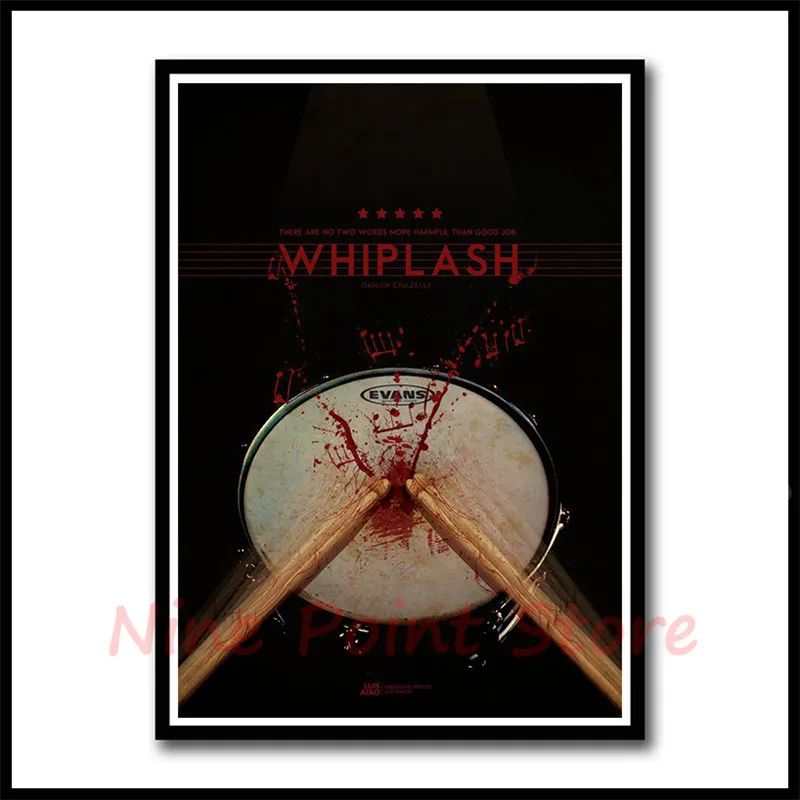 Whiplash классический фильм белая бумага с покрытием постеры для бара кафе гостиная плакаты бескаркасные