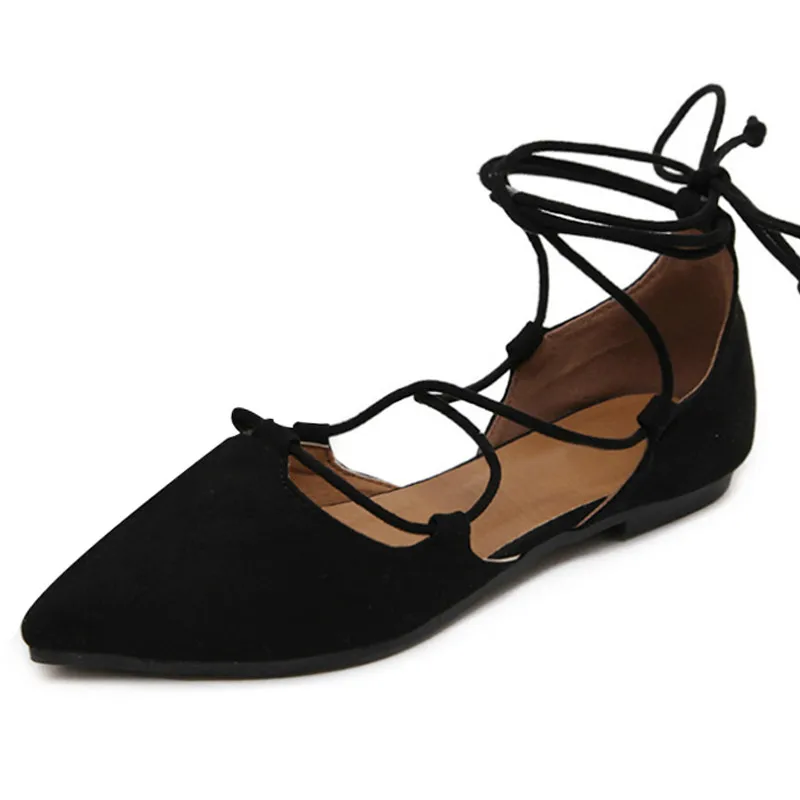 

Dropshiping High Quality New 2019 Slim Sexy Pointed Toe Flats Shoes Women Flat Heel Fashion Womens Flats Brand Shoes Plus Size
