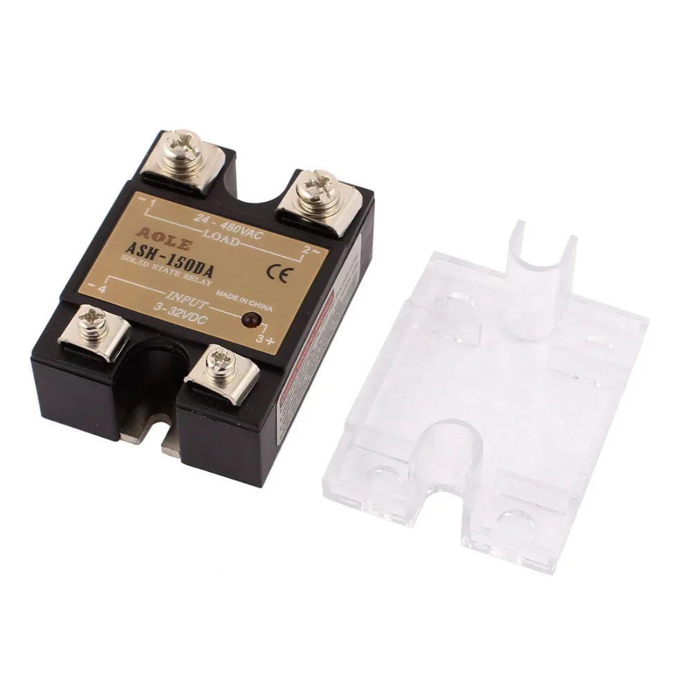 

Hot Sale ASH-150DA 3-32VDC to 480VAC 150A Single Phase Solid State DC to AC Relay Authorized High Quality