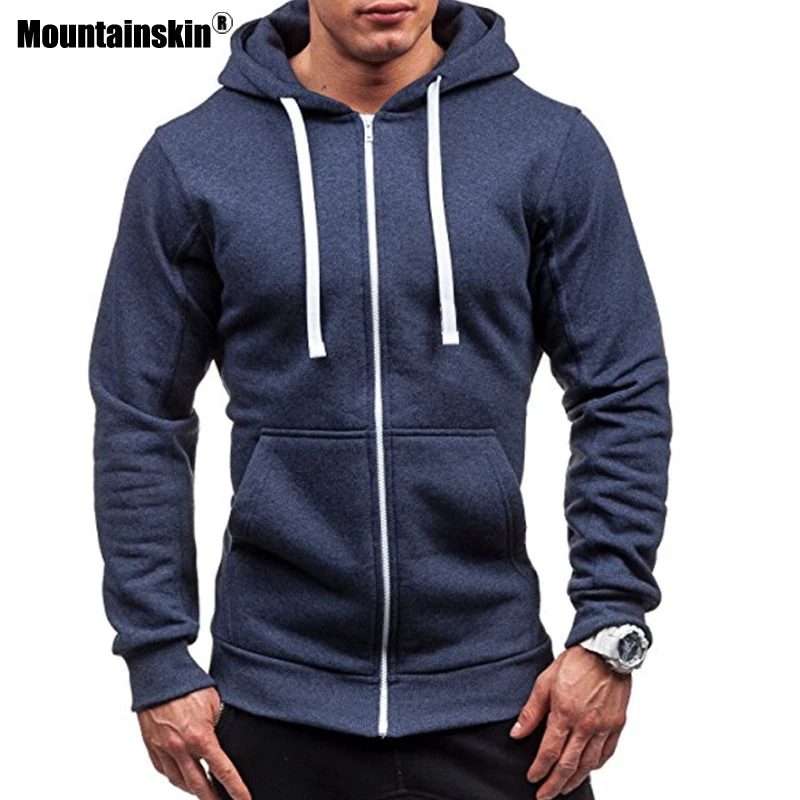  Mountainskin Men's Hoodies Autumn Jacket Tracksuit Outwear Hooded Coat Male Long Sleeve Sweatshirt 