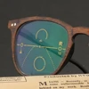 CLARA VIDA Retro Faux wood grain frame Intelligence Progressive Multifocal Commercial Reading Glasses Bifocal +1 +1.25 TO +3 3