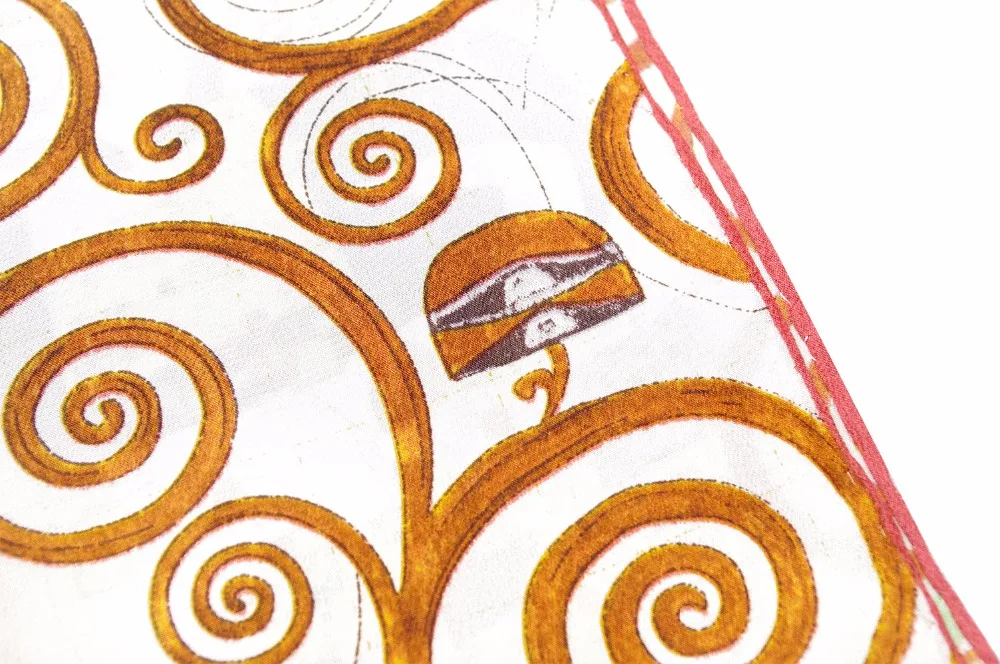 Длинный шелковый шарф роскошный бренд текстура Шаль Обертывание Густава Климта ожидание ручная сшитая свернутая летняя одежда