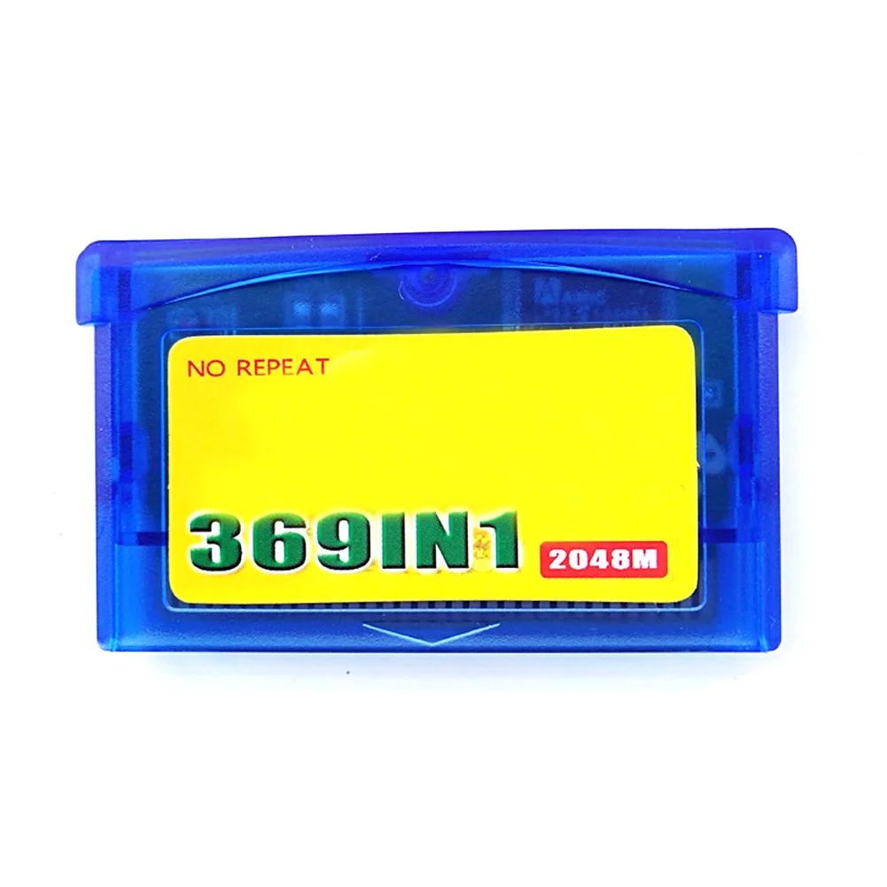 369 в Классическая игровая карта, консоль памяти, портативные аксессуары для домашнего плеера, видео картридж, пластиковая игровая карта для nintendo GBA