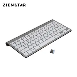 Zienstar Израиль иврит язык тонкий 2,4 г беспроводная клавиатура для MACBOOK, ноутбука, ТВ коробка компьютер ПК, Smart tv с USB Приемником