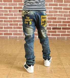 Новинка; детские джинсы хорошего качества; весенне-осенние джинсы для мальчиков; детские брюки; розничная - Цвет: Небесно-голубой