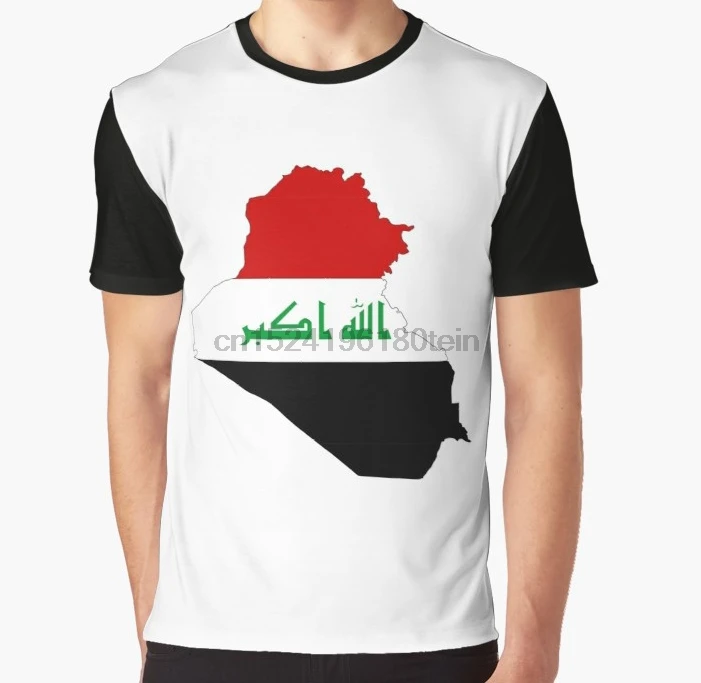 

All Over Print 3D Women T Shirt Men Funny tshirt iraq flag map Graphic T-Shirt