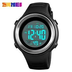 SKMEI 1394 мужские водостойкие цифровые наручные часы el back night light мужские спортивные часы электронные наручные часы для спорта Бег
