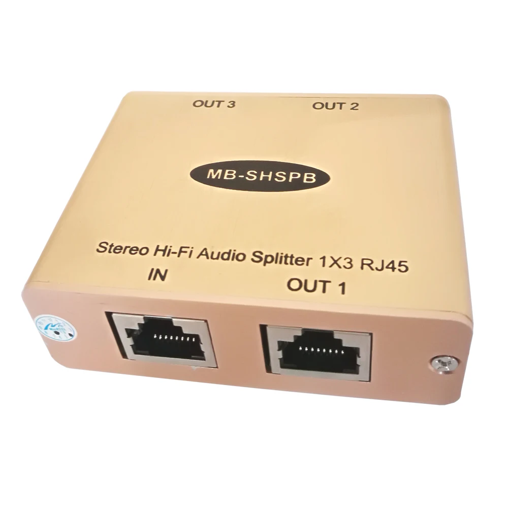 Cat5 Hi-Fi аудио дистрибьютор аналогового аудио дистрибьютор более Cat5/6 Cable 3 RJ45 аудио сплиттер