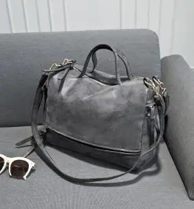 Beibaobao, женская кожаная сумка, женская сумка-мессенджер, сумка на плечо, женская сумка, для женщин, через плечо, Para Motocicleta A10148 - Цвет: dark grey handbag