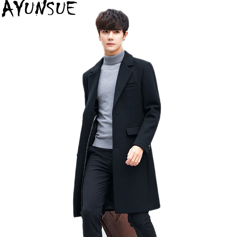 Manteau laine homme noir Clearance