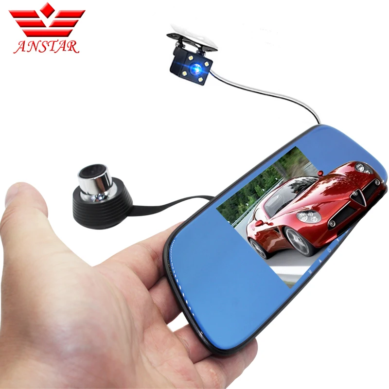 ANSTAR 5 Car DVR font b Camera b font Dual Lens Rearview Mirror Video Recorder FHD