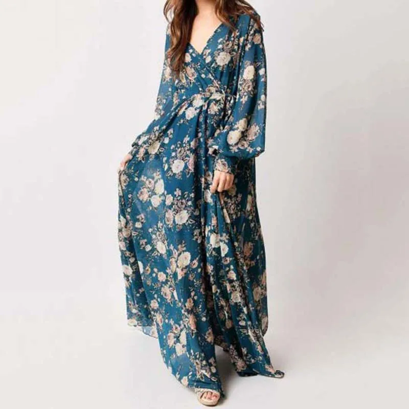 Fashion_Style_Rose_Floral_Long_Sleeve_Maxi_Dress