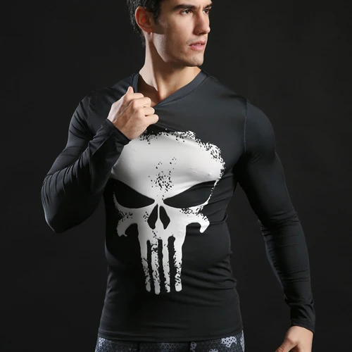 Супермен Мужская 3D Футболка компрессионная рубашка быстросохнущая эластичная спортивная одежда подходит для спорта и фитнеса тренировочная футболка - Цвет: AF576