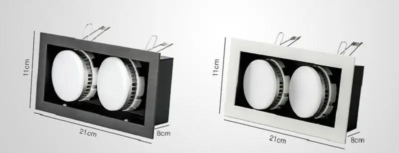 Двойной светодиодный светильник потолочный Точечный светильник 24 Вт GX53 AC85V-265V потолочное встраиваемое освещение внутреннее освещение