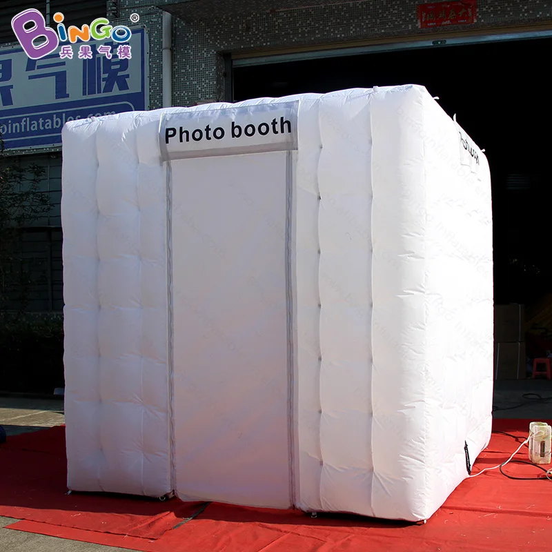  Customized 2.4X2.4X2.4m inflatable photo booth with blower advertising cube tent for commercial sho