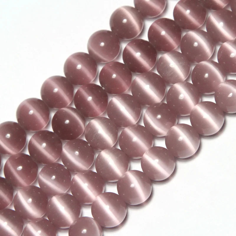 round purple crystal cat eye beads DIY loose beads spacer beads for
