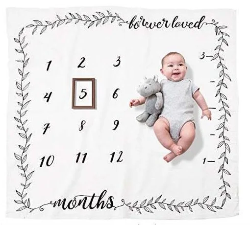 Cute Multi-Function Baby Play Mats Infant Portray Blanket Bed Room Wall Decor  Background Blankets Baby Milestone Photo Props