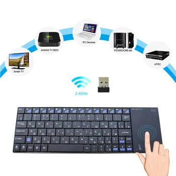 

Genuine Rii mini i12plus 2.4G Wireless Russian Keyboard Ultra Slim QWERTY with Touchpad For PC IPTV Sony PS3 HTPC Android TV BOX