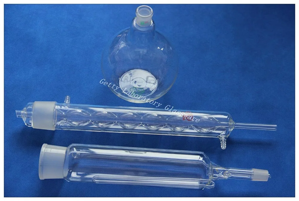 Soxhlet extractor 2000 мл дно шарнирное 24/29 конденсатор и корпус экстрактора с флягой|soxhlet
