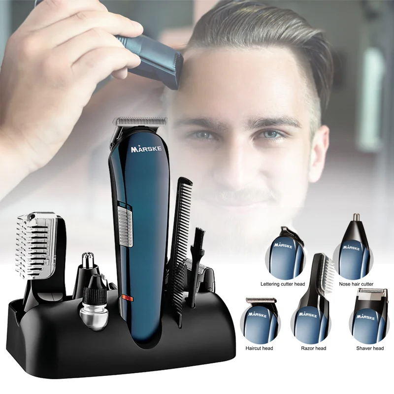 Electric Shaver Set Multifunction Hair Clipper Nose Beards Trimmer Rechargeable for Men Home