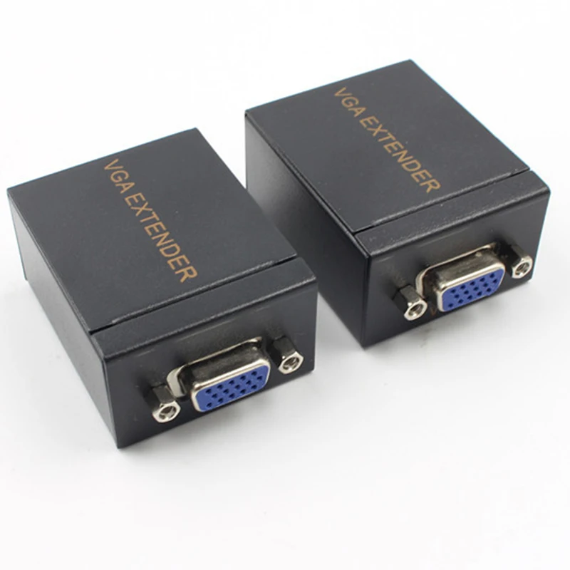 VGA extender repeater by cat5e/6 up to 60M VGA UTP extender( receiver+ transmitter