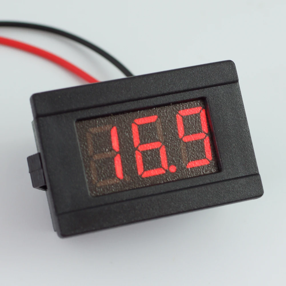 

VODOOL Auto Voltmeter Red DC4.5-120V LED Car Digital Display Panel Volt Meter Voltmeter Auto For 36V 48V Automobile Motorcycle