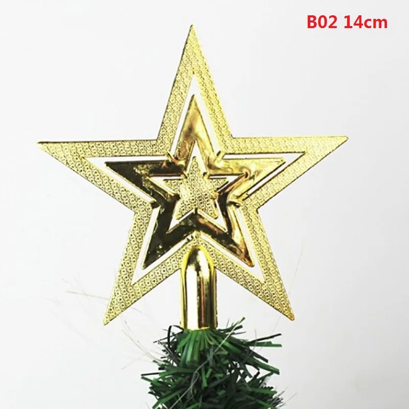 Buy 9/14/18cm Gold Star Christmas Tree Topper Christmas Tree Top