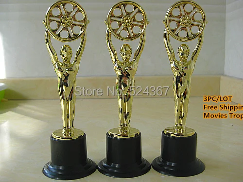 free shipping 3pc lot mini oscar replica small oscar statue plastic