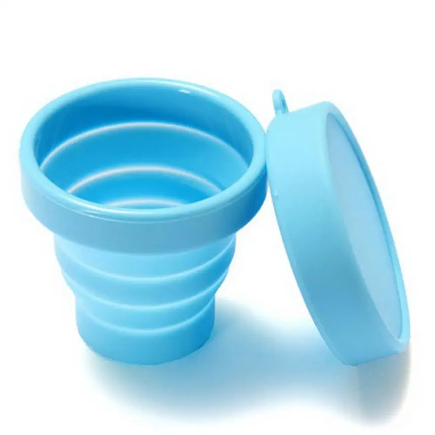 

Outdoor Bicycle Portable Silicone Telescopic Drinking Collapsible Folding Cup Travel Foldable Water Bottle Leak-proof P30