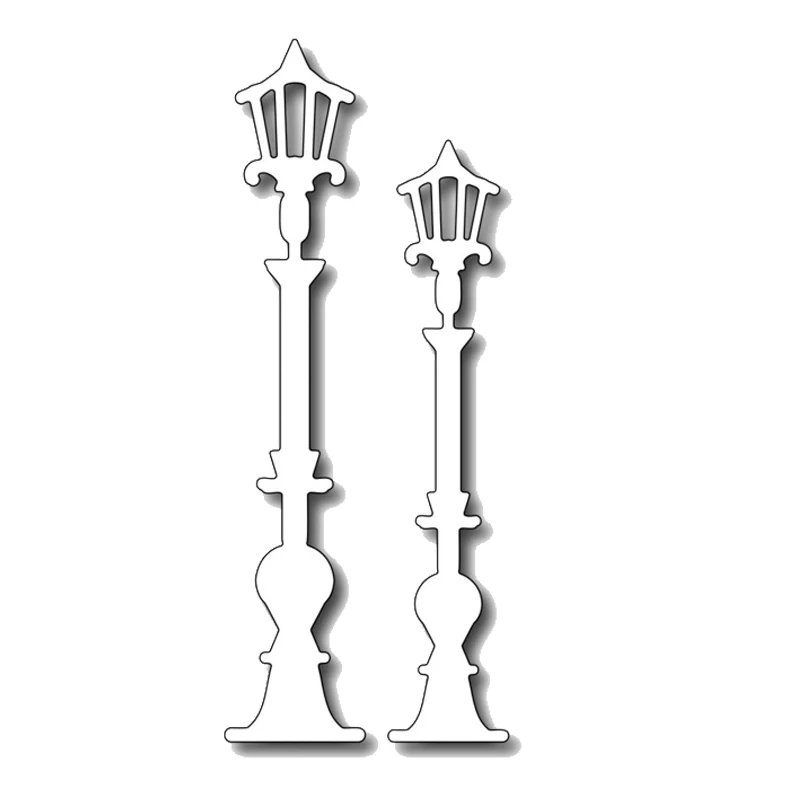 

Swovo Lamps Street Light Die Metal Cutting Dies for DIY Etched Dies Craft Paper Card Making Scrapbooking Embossing Cuts New