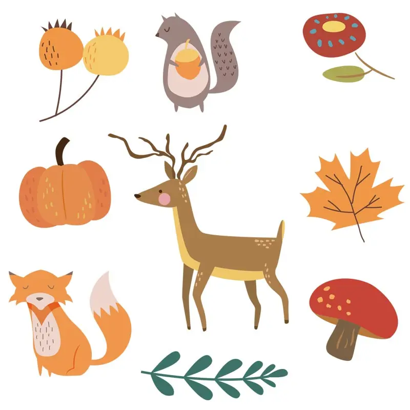 COSBILL 9 Pieces/Lot Patches Cartoon Animal Plants Patch Iron On Clothes For Child Gift Washable Decoration Heat Transfers Y-106 | Дом и сад